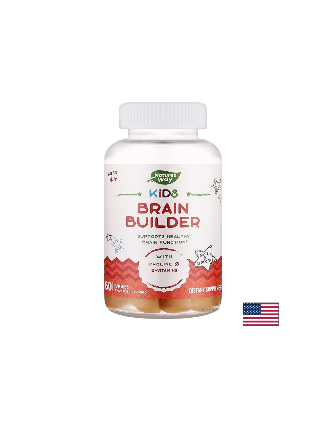 Formula per bambini per stimolare l'attività cerebrale - Kids Brain Builder, 60 compresse gel