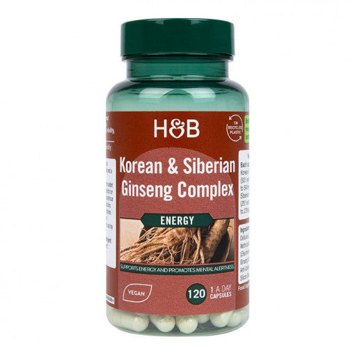 coreano & Complesso di Ginseng Siberiano - 120 capsule