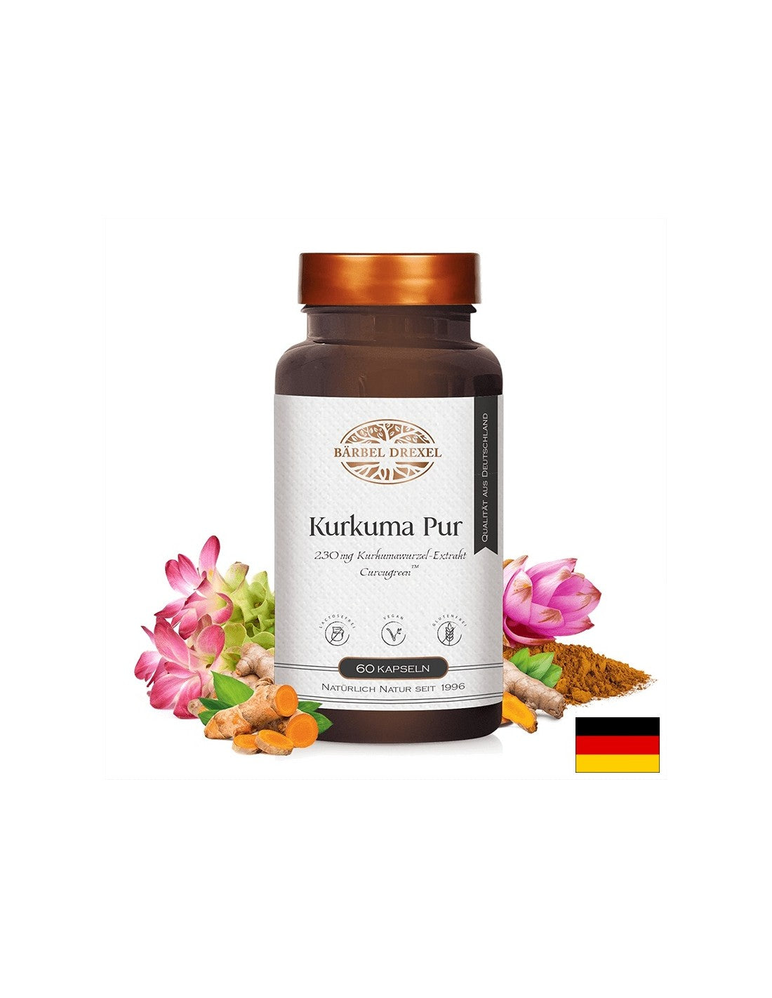 Curcuma - Digestione, Fegato e Cistifellea - Kurkuma Pur, 60 Capsule <tc>Bärbel Drexel</tc>