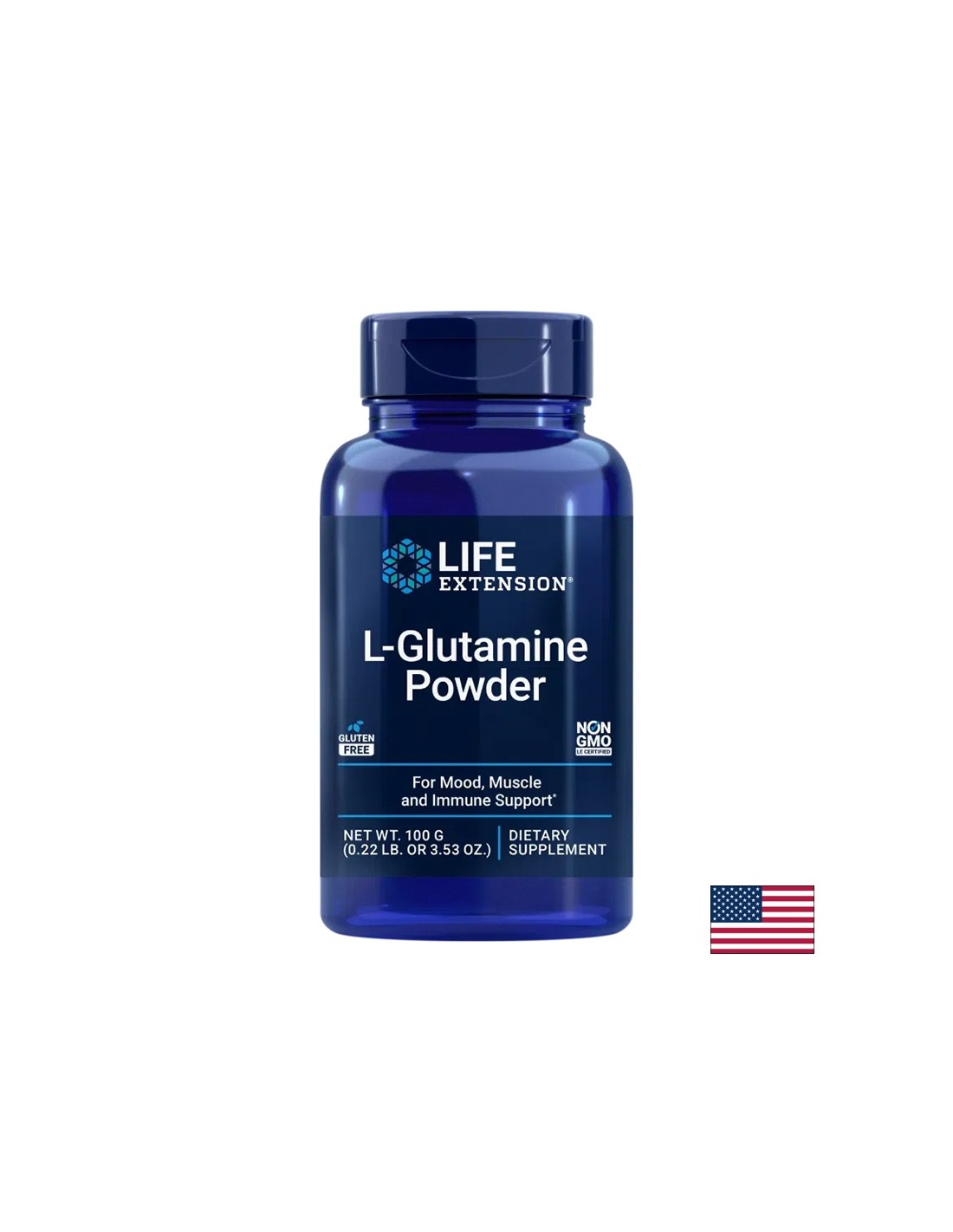 Per sostenere i muscoli e la funzione intestinale - L-Glutammina, 100 g polvere