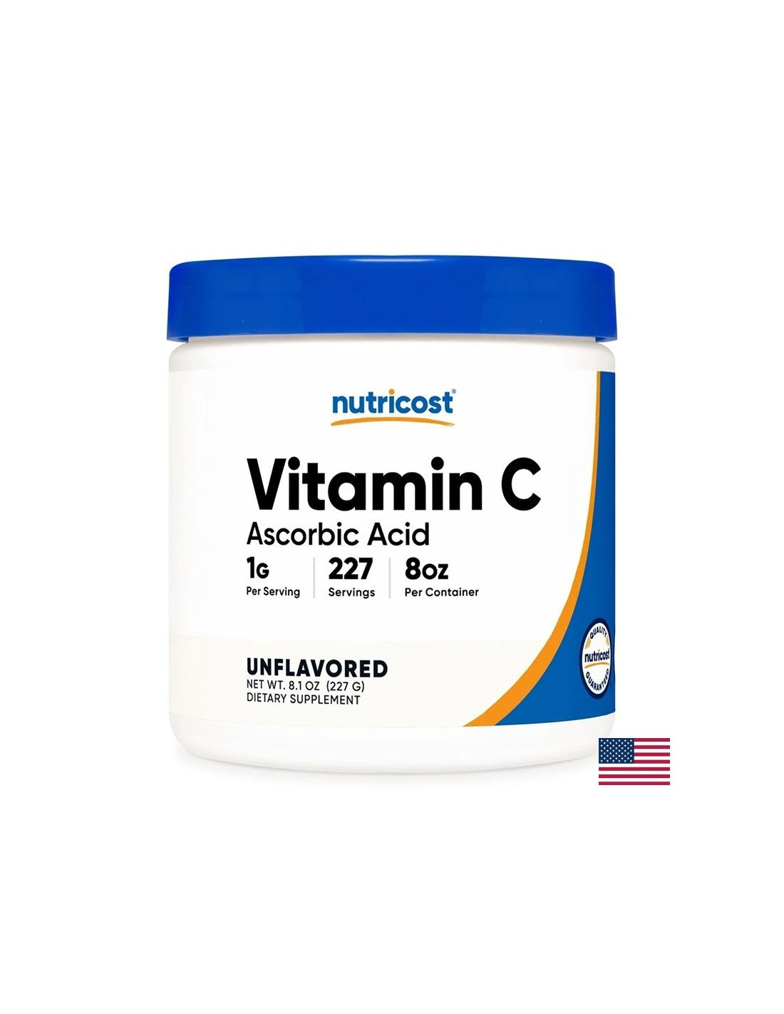 Immunità - Vitamina C (acido L-ascorbico), 1000 mg x 227 g polvere