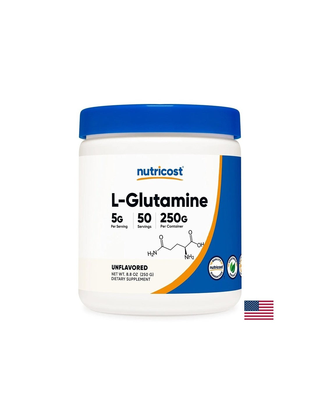 Per sostenere la funzione muscolare e intestinale - L-Glutammina, 5 gx 250 g polvere