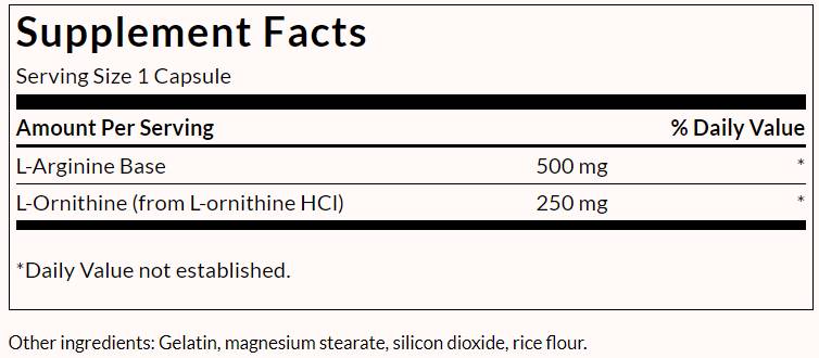 L-Arginina & L-Ornitina - 100 capsule