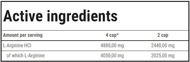 L-Arginina Xtreme 1220 mg - 90 capsule