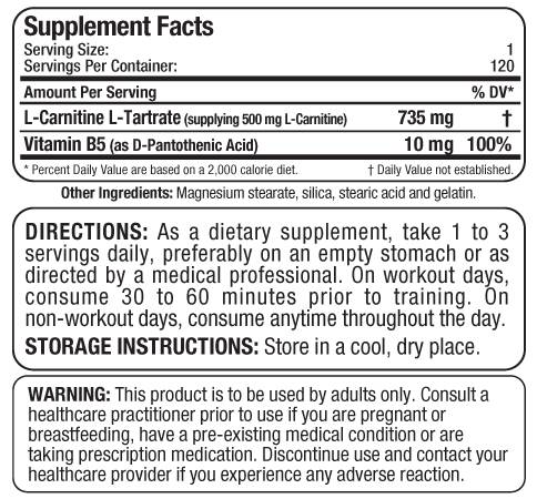 L-Carnitina - 120 capsule