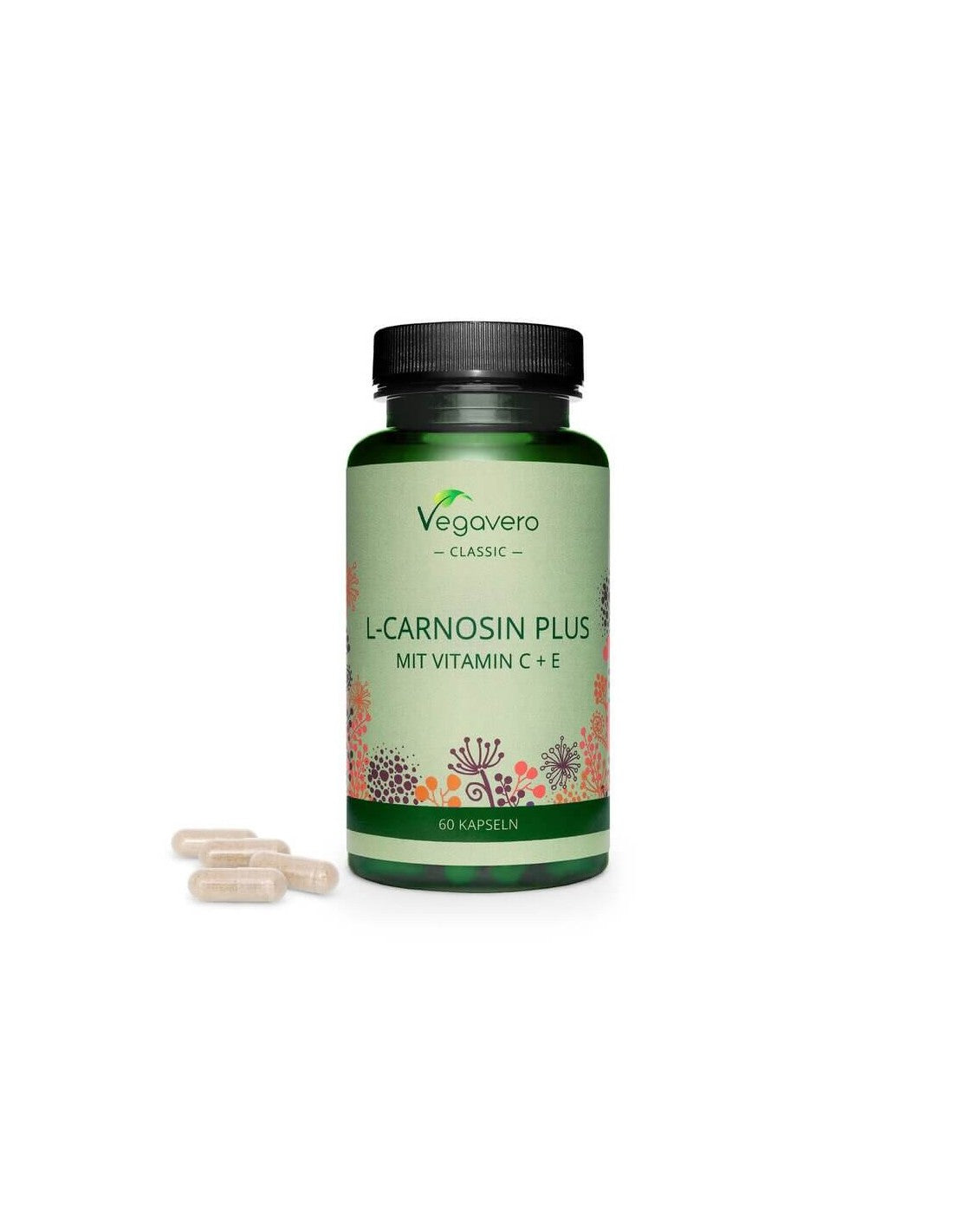 L-Carnosin plus con vitamina C+E/ L-Carnosin Plus vitamina C+E 60 capsule, 100% vegano <tc>Vegavero</tc>
