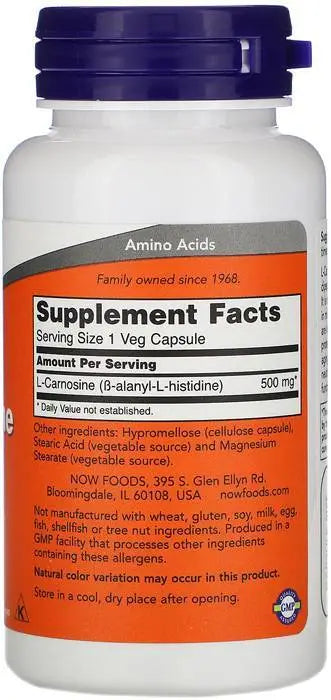 L-Carnosina 500 mg - 100 capsule