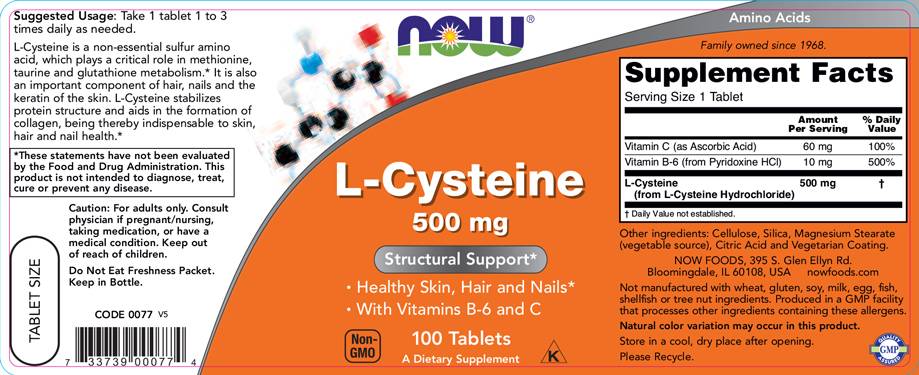 L-Cisteina 500 mg - 100 Compresse