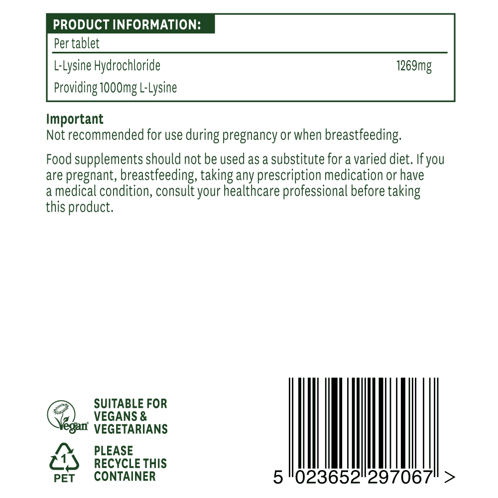 L-Lisina 1000mg 60 compresse NaturesAid