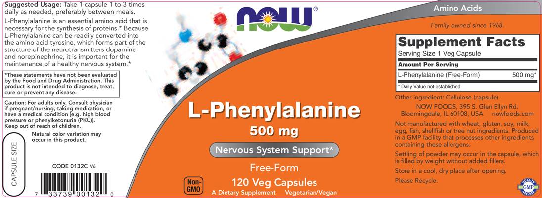 L-Fenilalanina 500 mg - 120 capsule