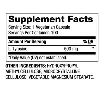 L-Tirosina 500 mg/100 Capsule