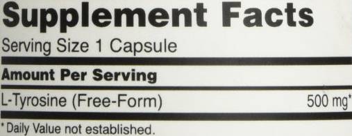 L-Tirosina 500 mg - 120 capsule