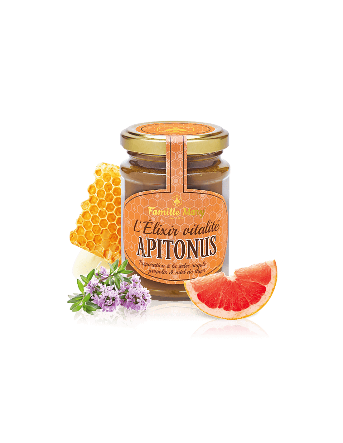 L'Élixir vitalité Apitonus/Apitonus elisir vitale con pappa reale, propoli e miele di timo, 230 g Famille Mary