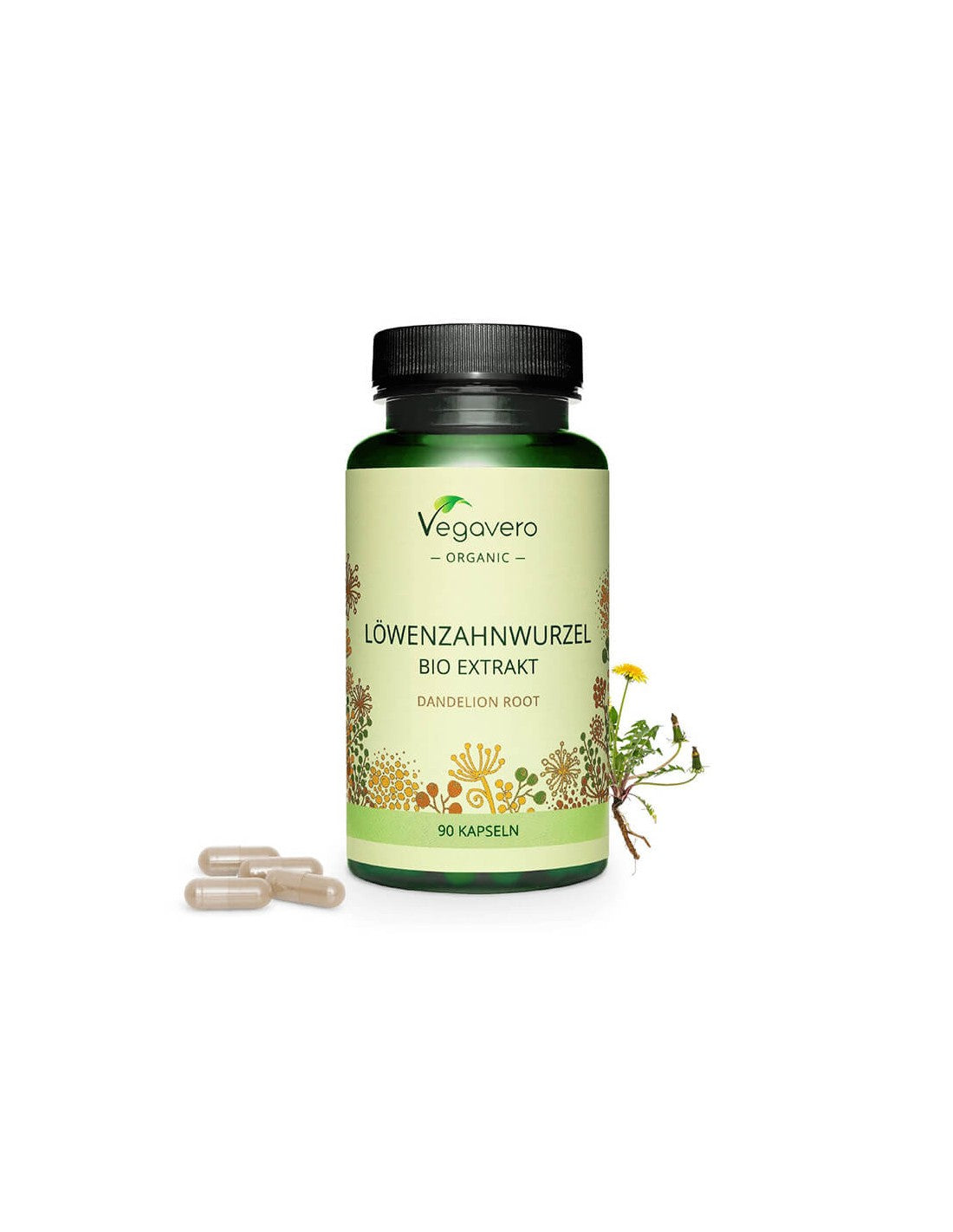 Löwezahnnwurzel Bio Extrakt - Estratto di tarassaco bio, 90 capsule <tc>Vegavero</tc>
