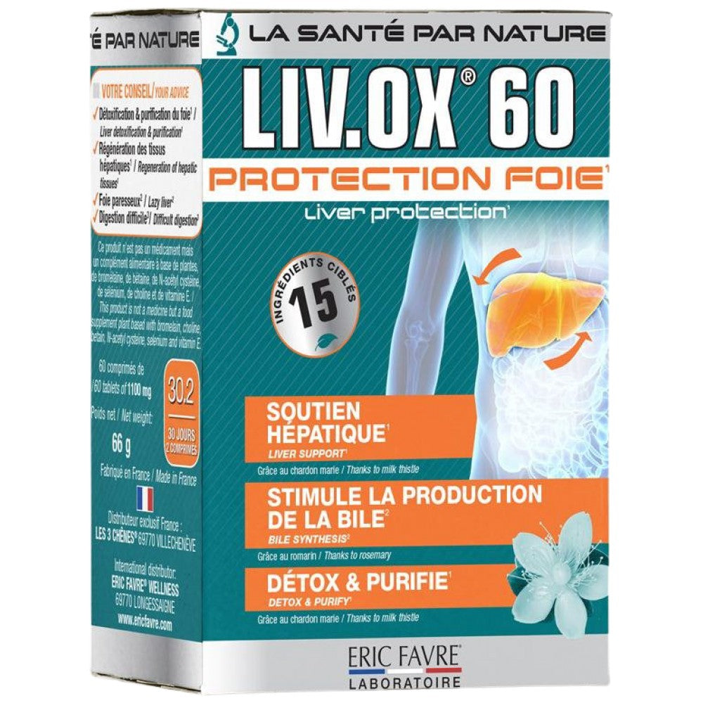 LIV.OX® 60 | Formula di disintossicazione e protezione del fegato 60 compresse