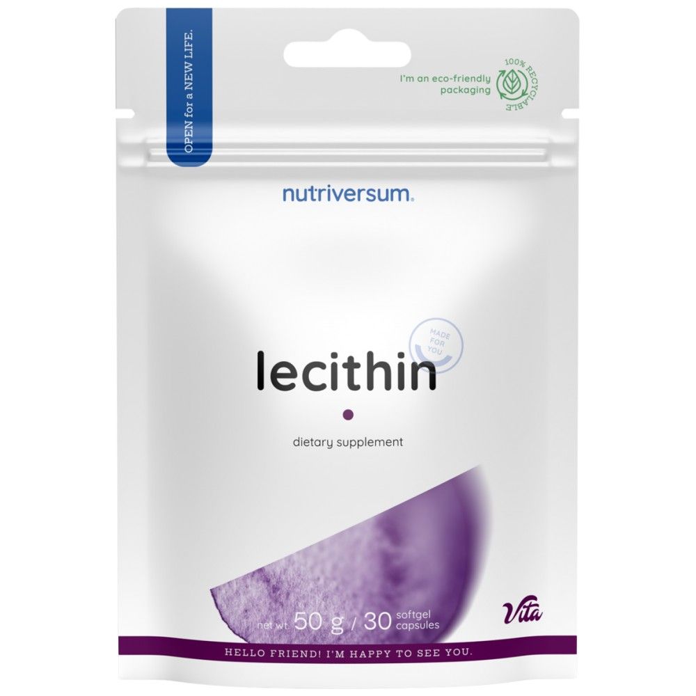 Lecitina 1200 mg | Dall'olio di soia - 30 capsule molli