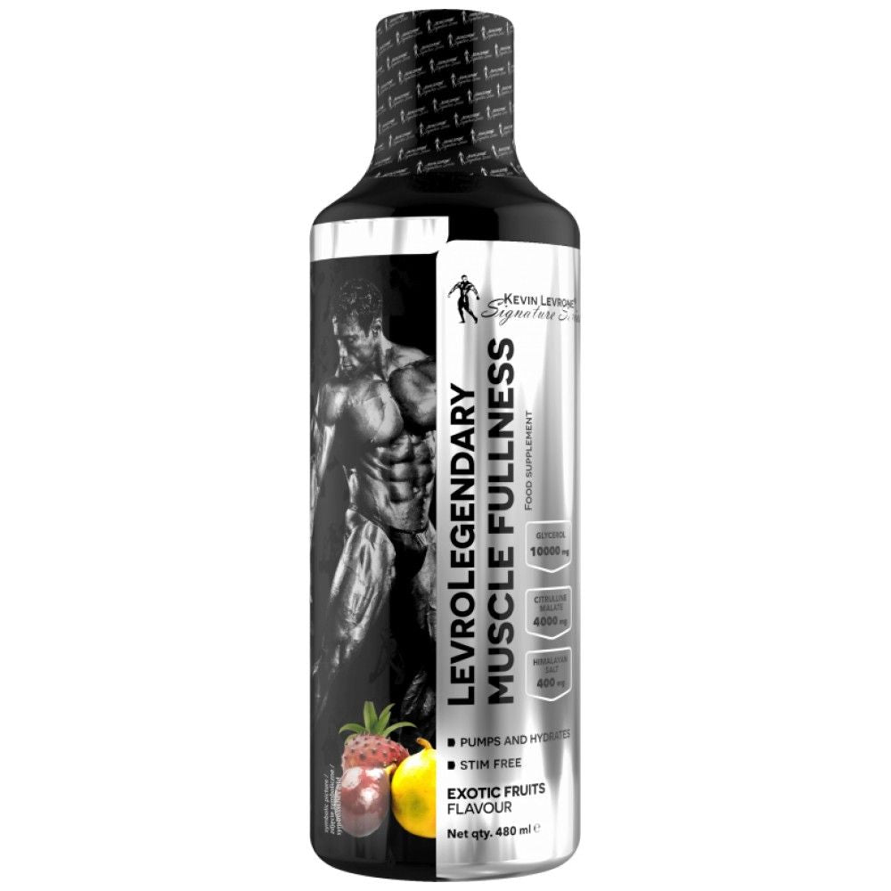 LevroLegendary Muscle Fullness Liquid | Glicerolo senza stimolanti & Citrullina Mega Pump - 480 ml