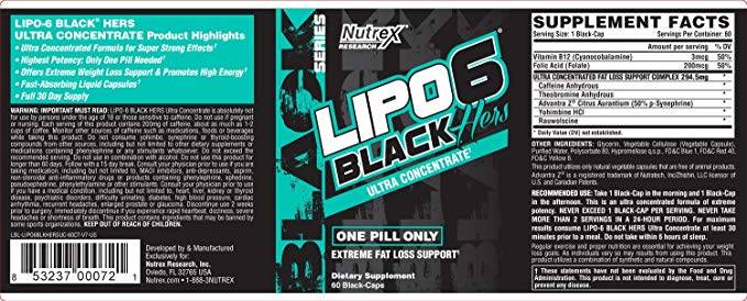 Lipo 6 Hers Nero UC 60 capsule