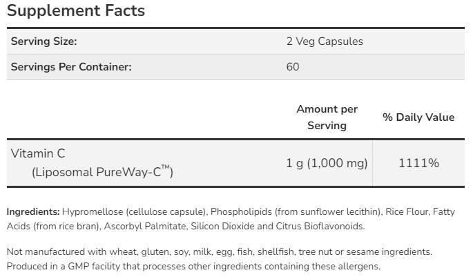 Vitamina C liposomiale - 120 capsule