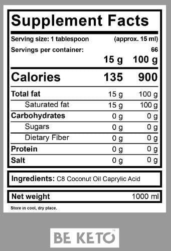 Olio MCT Liquido C8+C10 - 100 ml
