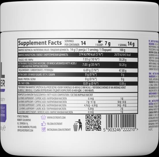 Olio MCT in polvere 200 grammi
