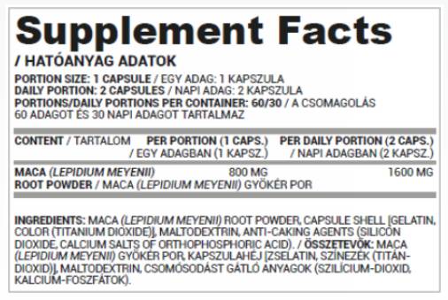 Radice di Maca 800 mg - 60 capsule