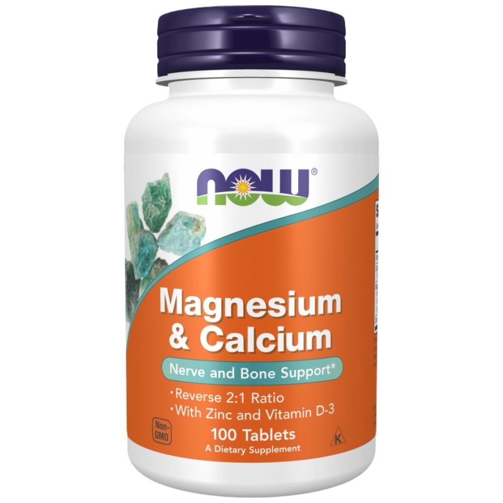 Magnesio & Calcio | con vitamina D3 & L-OptiZinc - 100 Compresse