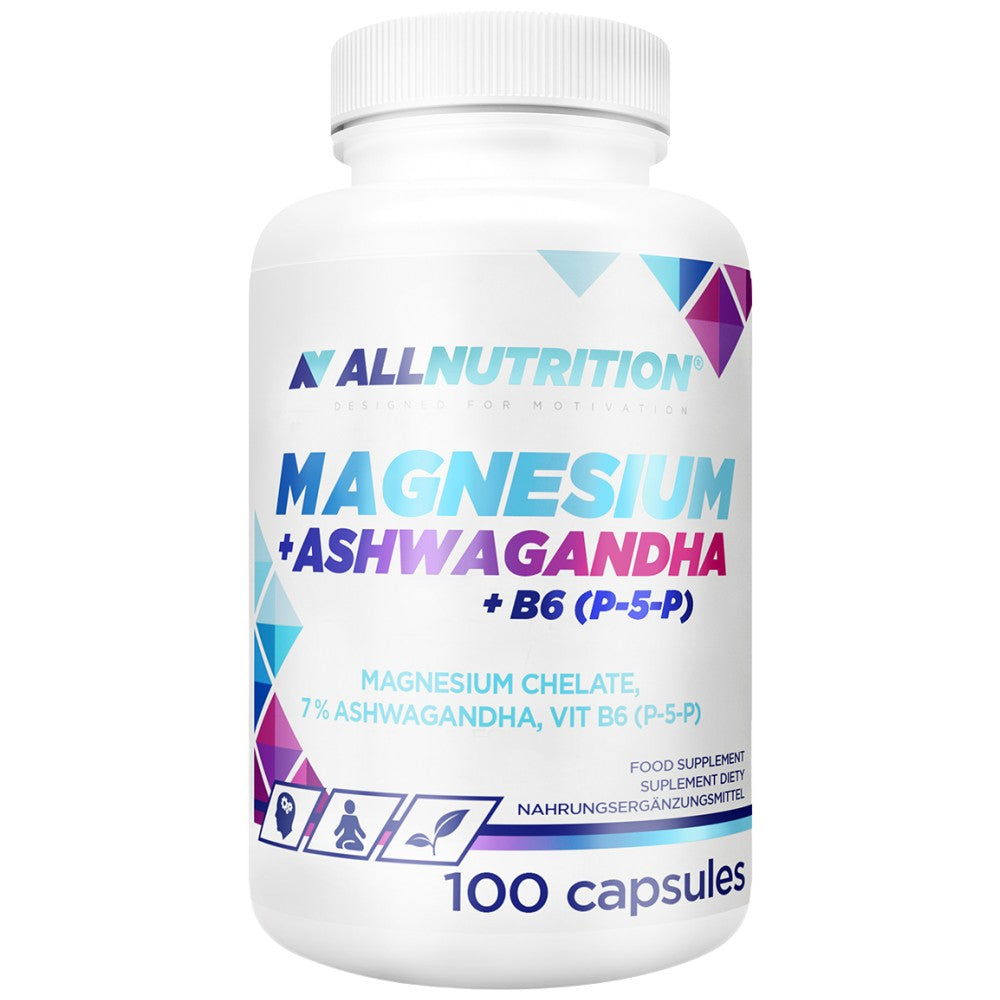Chelato di magnesio + Ashwagandha + B6 P-5-P - 100 capsule