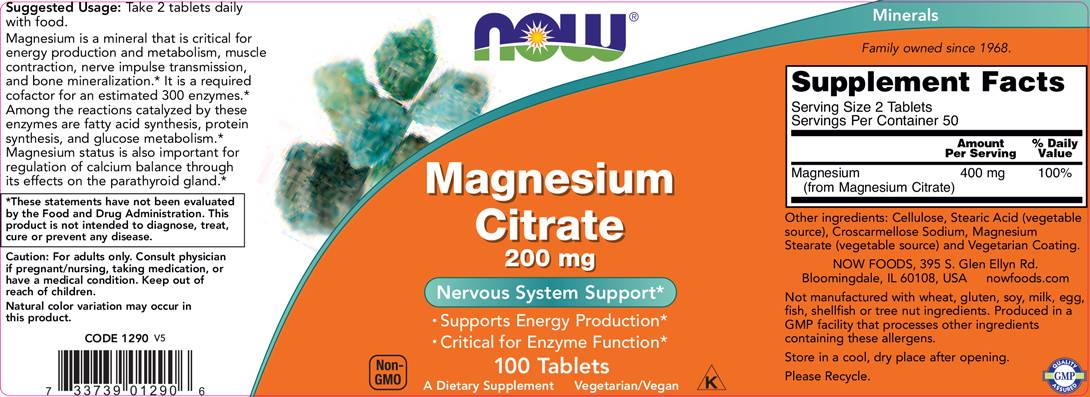 Citrato di magnesio 200 mg - 100 Compresse