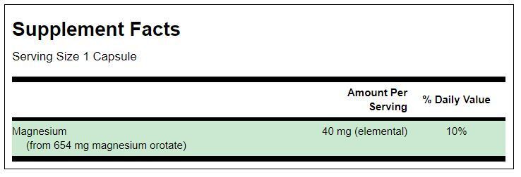 Magnesio Orotato 40 mg - 60 capsule