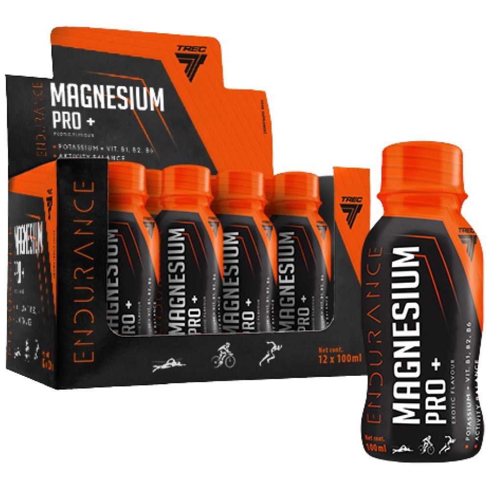 Magnesium Pro+ Endurance | con Potassio & Vitamine B1, B2, B6 - 12 x 100 ml