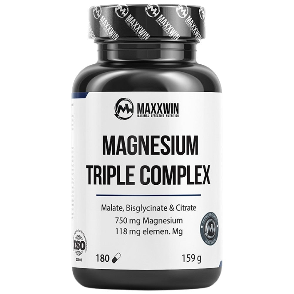 Triplo complesso di magnesio | con Malato, Bisglicinato e Citrato - 180 capsule