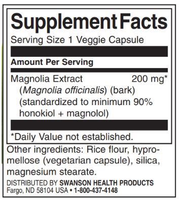 Estratto di magnolia 200 mg | Standardizzato - 30 capsule