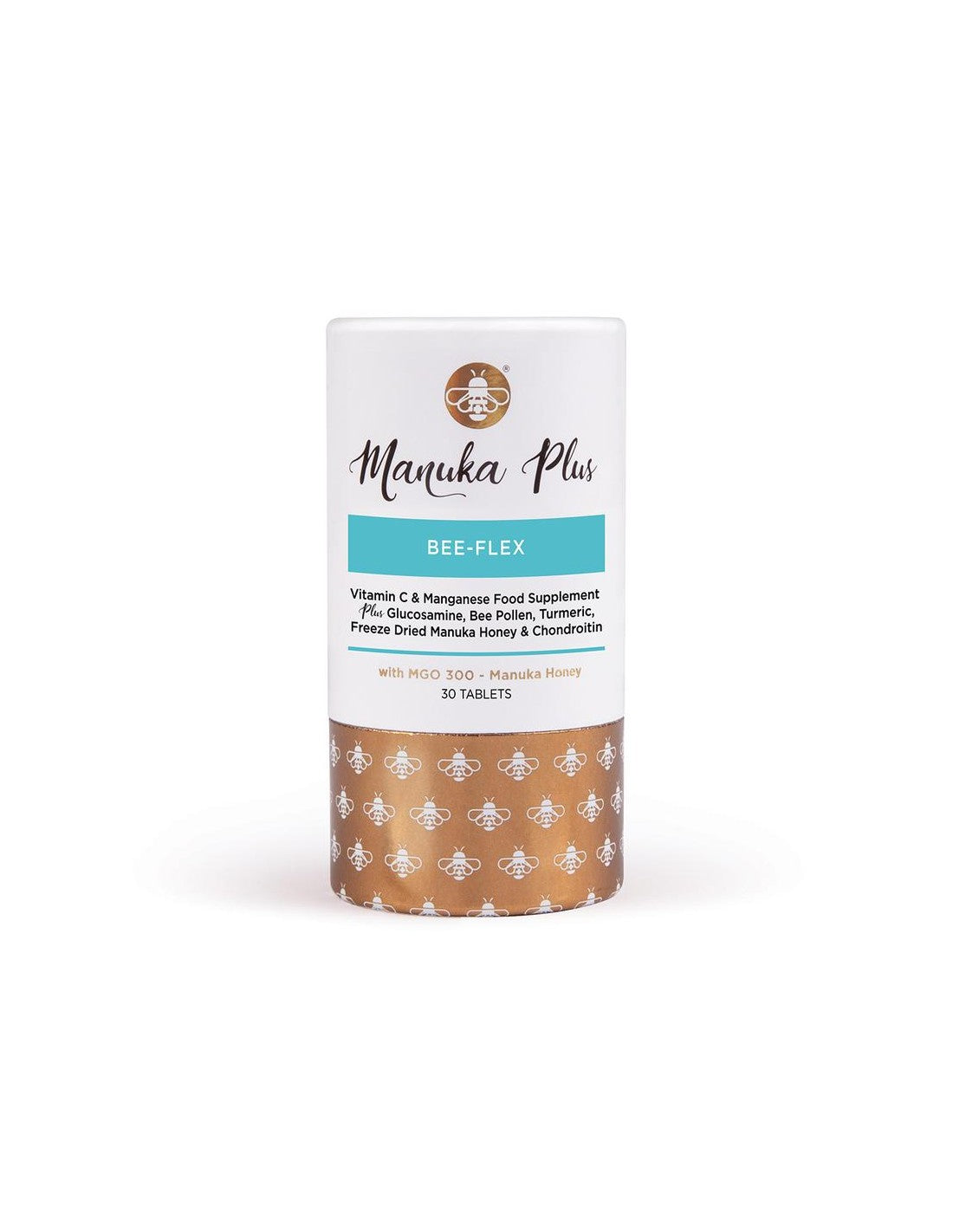 Manuka Plus Bee- Flex con MGO 300/Formula per articolazioni sane con miele di manuka, 30 compresse