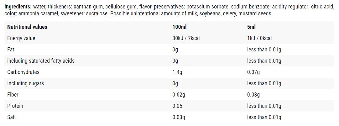 Sciroppo d'Acero/0 Calorie - 500 ml