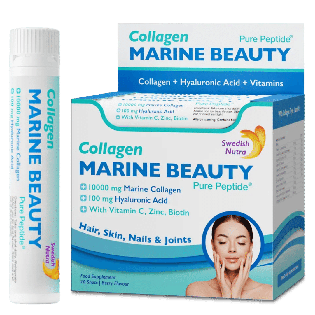 Fish Collagen Marine Beauty 10000 mg con acido ialuronico 100 mg /20 x 25 ml/