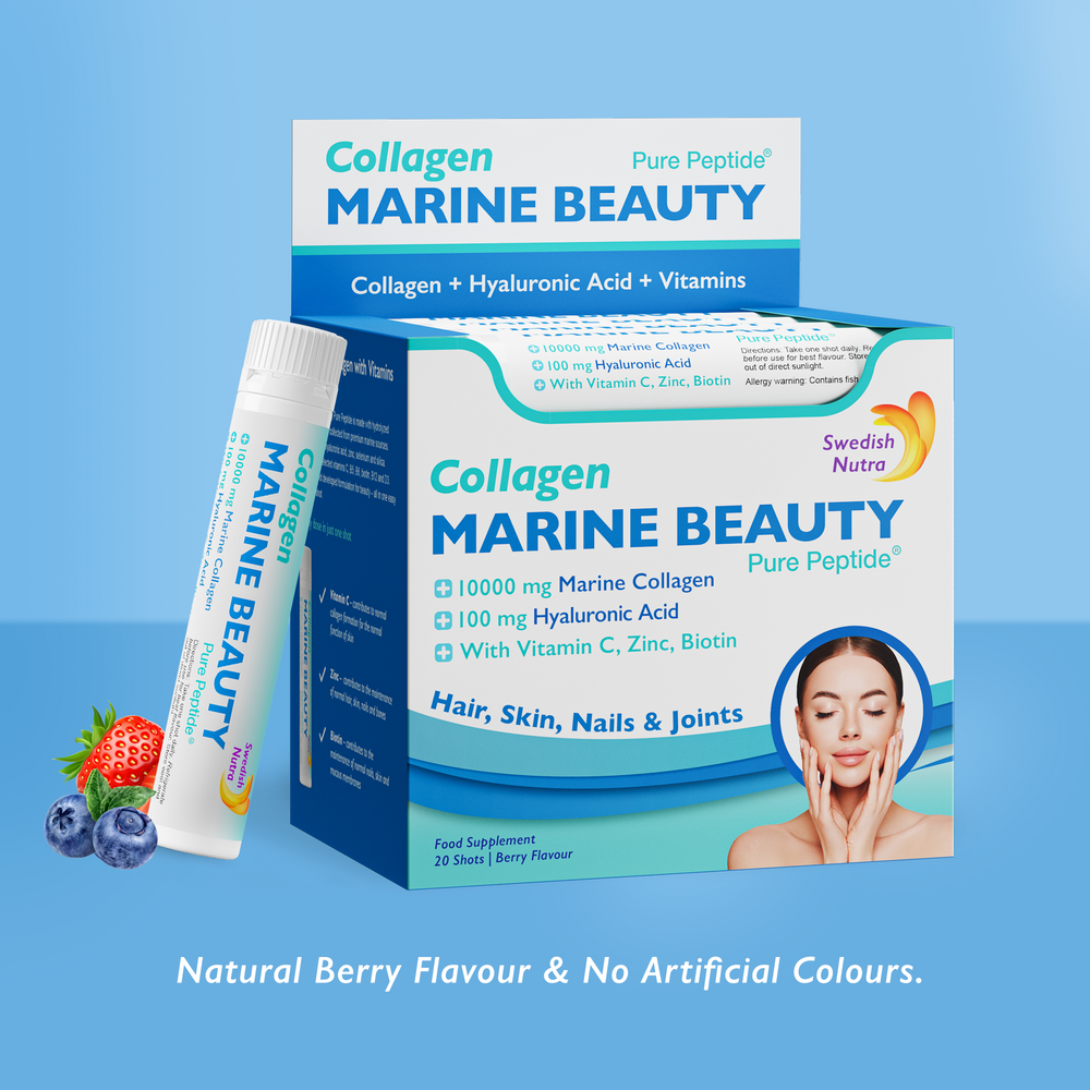 Fish Collagen Marine Beauty 10000 mg con acido ialuronico 100 mg /20 x 25 ml/