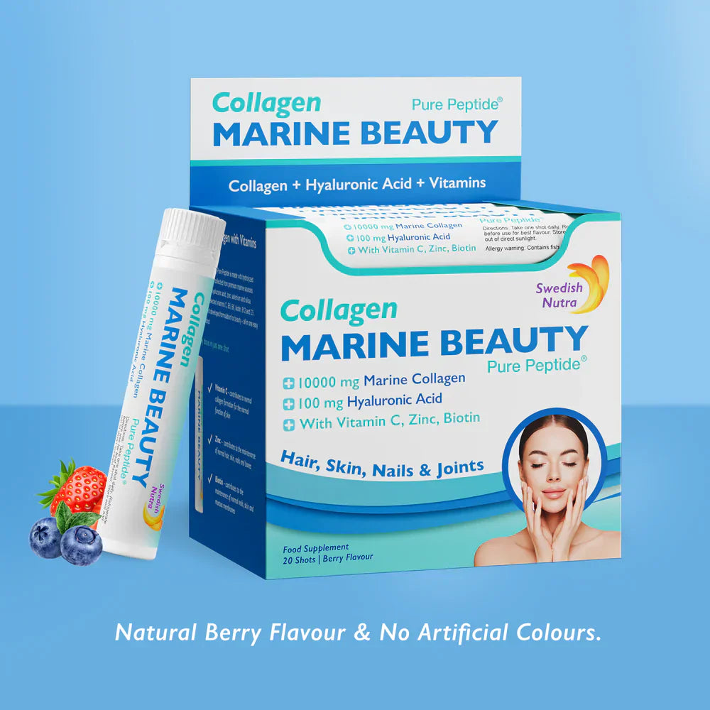 Fish Collagen Marine Beauty 10000 mg con acido ialuronico 100 mg /20 x 25 ml/