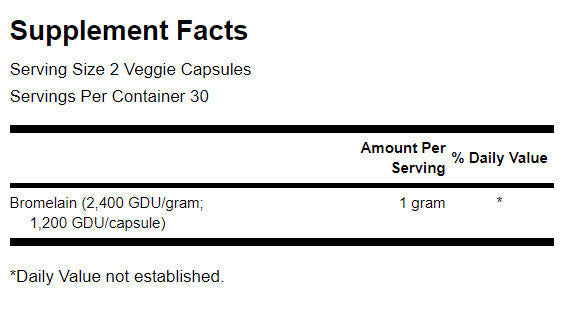 Bromelina a concentrazione massima 1.200 GDU 500 mg - 60 capsule