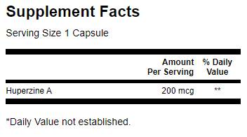 Huperzine A 200 mcg - 30 capsule