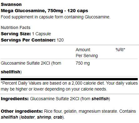 Mega Glucosamina 750 mg 120 capsule