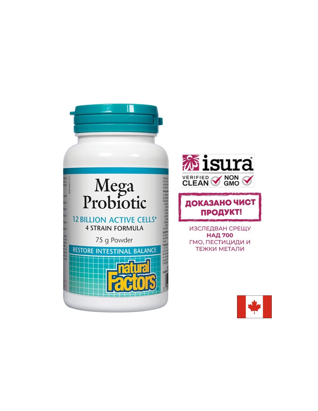 Mega Probiotic 12 miliardi di probiotici attivi - Polvere - 75 grammi