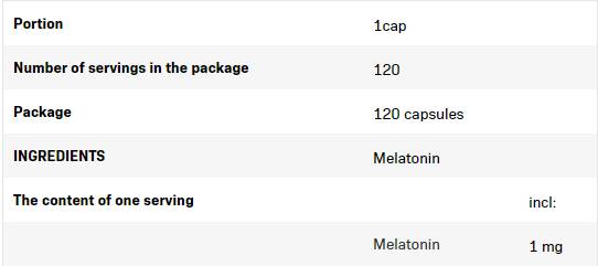 Melatonina 1 mg - 120 capsule