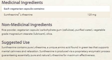 Calma mentale/L-teanina 125 mg - 60 capsule