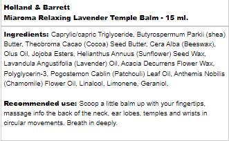 Miaroma Rilassante Lavanda | Balsamo per le tempie - 15 ml