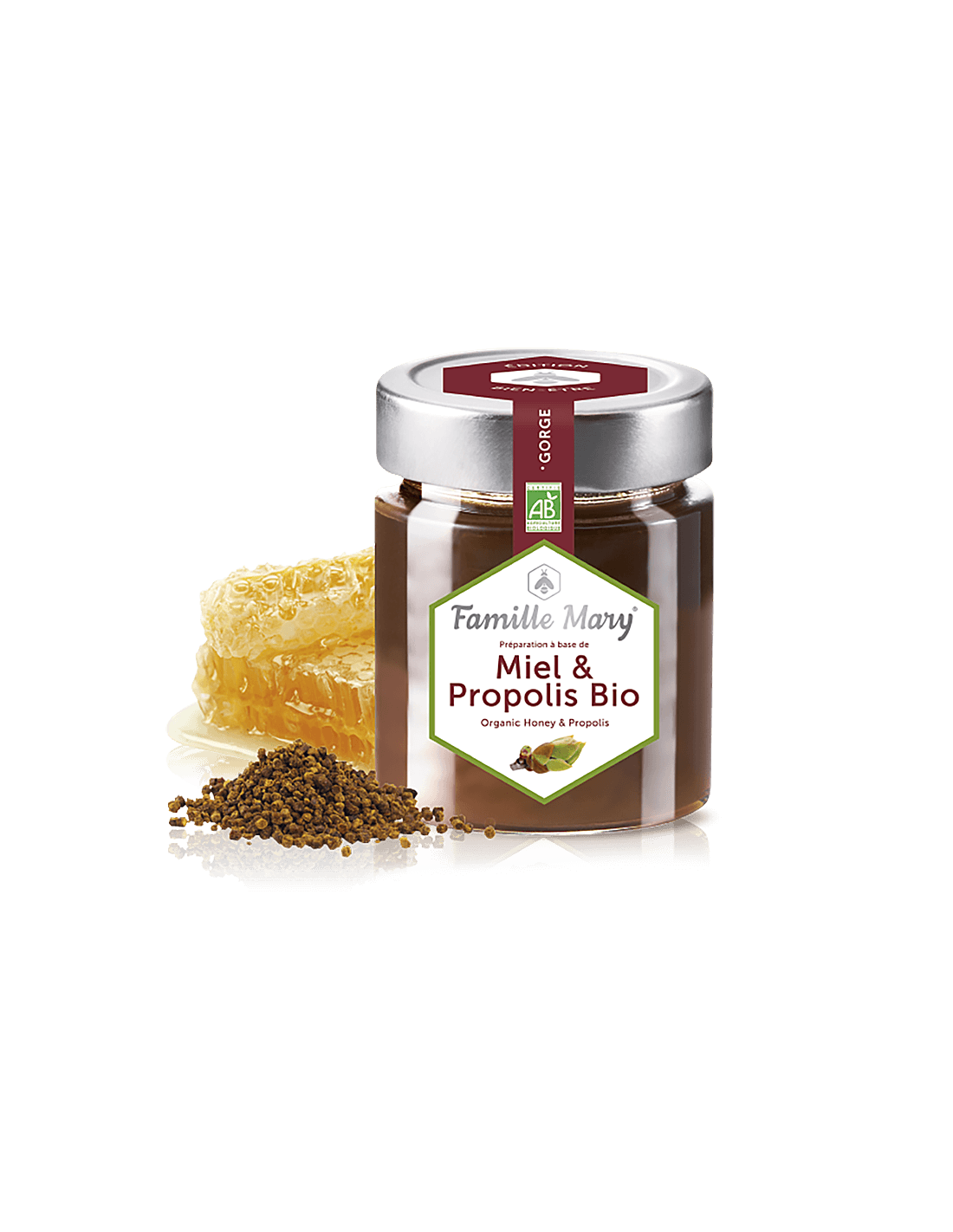 Miele & Propoli Bio/Miele di acacia bio + propoli, 170 g Famille Mary