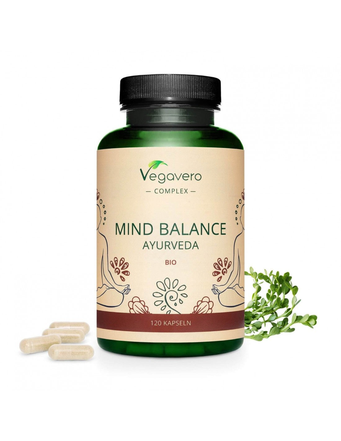 Mind Balance Ayurveda Bio, 120 capsule, 100% vegano <tc>Vegavero</tc>