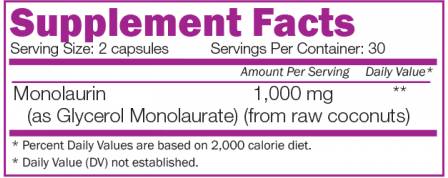 Monolaurina 1000 mg - 60 capsule