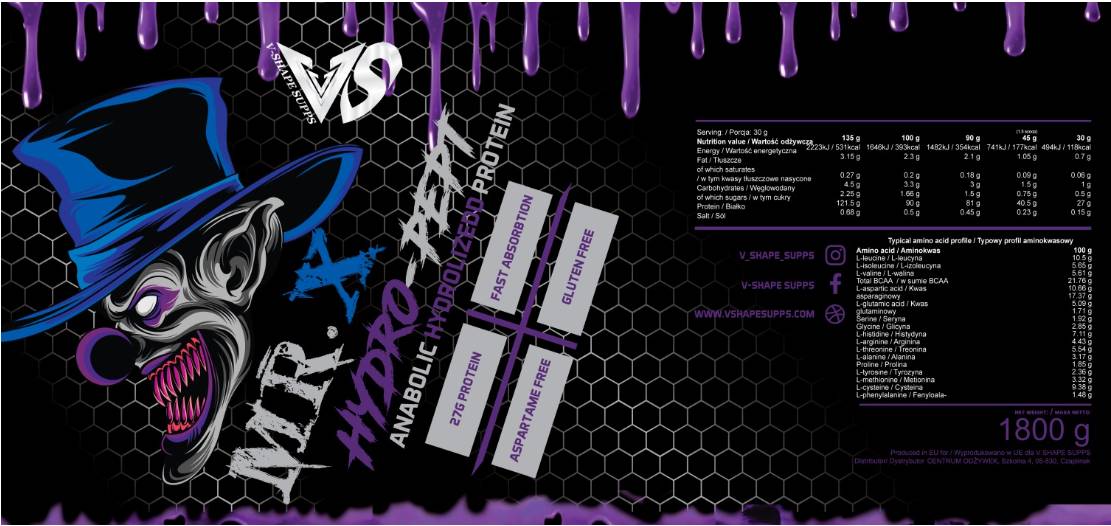 Mr. X Hydro Whey | Proteine idrolizzate anaboliche - 1800 grammi