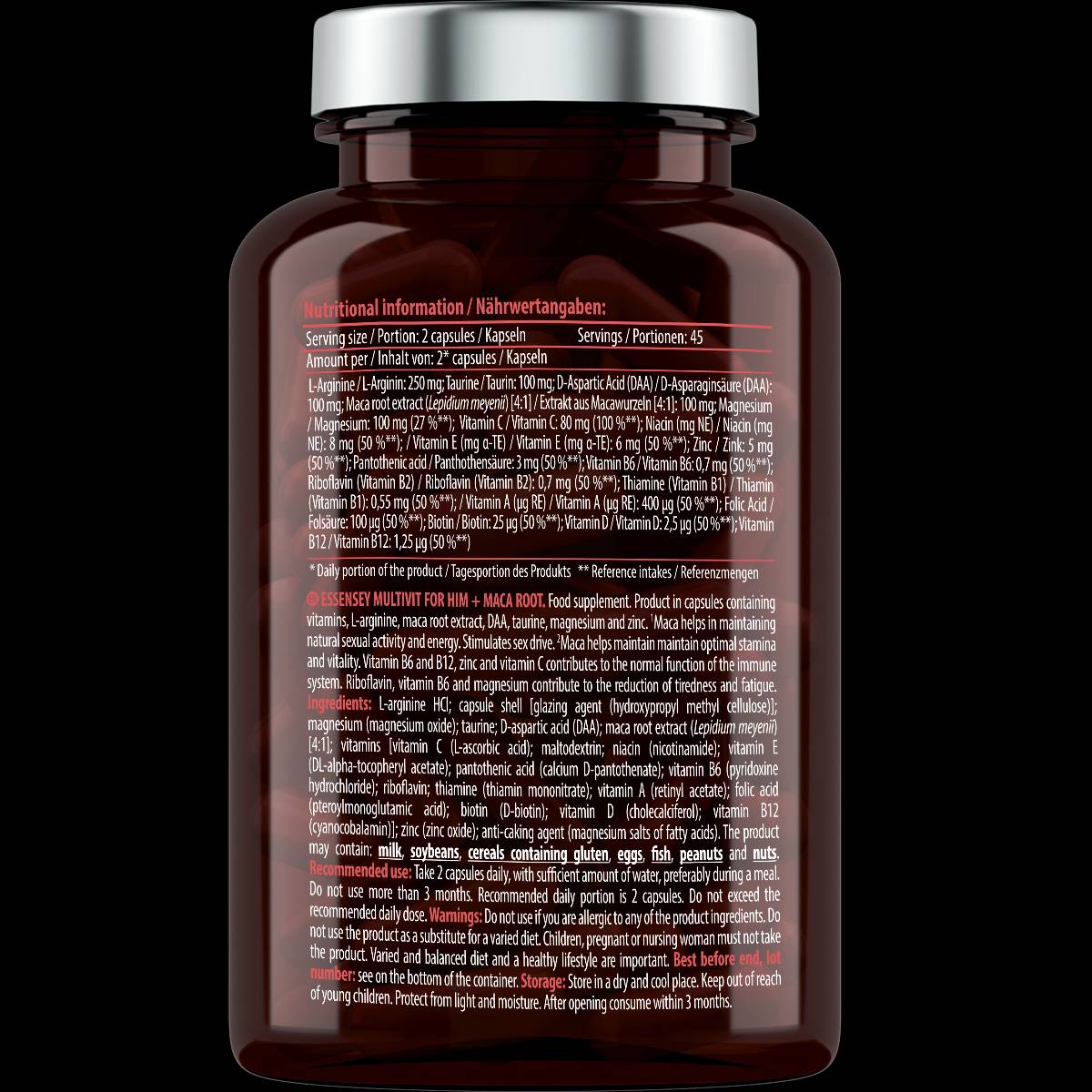 Multivit per Lui + Radice di Maca - 90 capsule